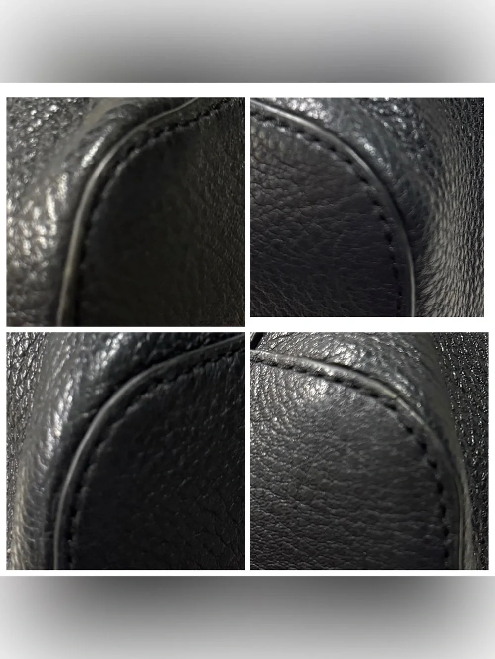 Tory Burch Bombe T Slouchy Satchel Soft Pebbled Leather Black VGUC
